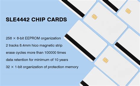 4442 chip smart card|Amazon.com : SLE4442 Chip Cards w/HiCo 2 Track Mag Stripe .